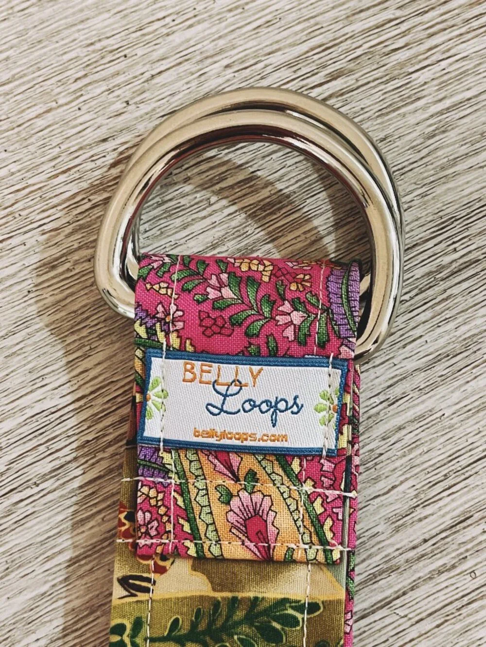 Belly Loops Fabric Belt Multi Paisley Floral Multi Pink